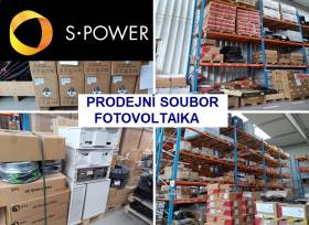 Prodej zásob fotovoltaiky - střídače napětí, panely, konstrukce, rozvaděče a další materiál z majetku S-Power Energies