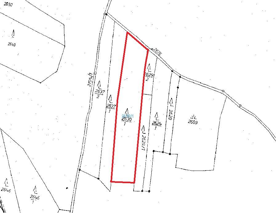 Prodej lesního pozemku, celková výměra 9727 m², k.ú. Lukavec u Pacova
