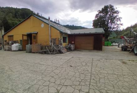                                     Prodej víceúčelového výrobně-skladovacího areálu se 2 byty 3+kk v obci Hanušovice - Potůčník, okres Šumperk. CP pozemků 1.916m2
                                