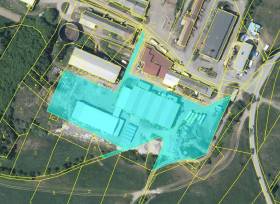 Výrobní a skladový areál Rudíkov - okres Třebíč, včetně strojů a zásob - plocha budov 3.726m2, PZ 15.216m2 - 13 km od D1